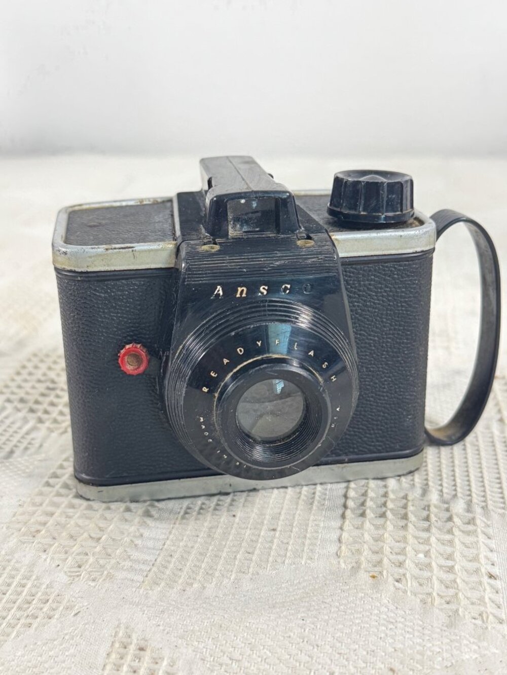 Vintage Ansco Readyflash 620 Film Camera Black 1950s Collectible Photography